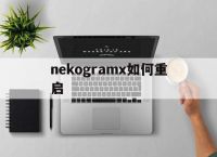 nekogramx如何重啟,neko collector怎么玩